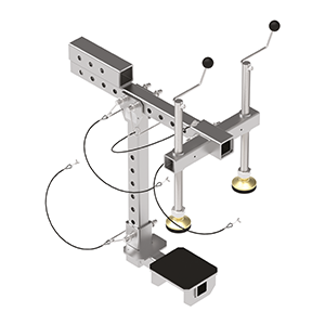 C-clamp adapter for hitch mount (short mezzanine)