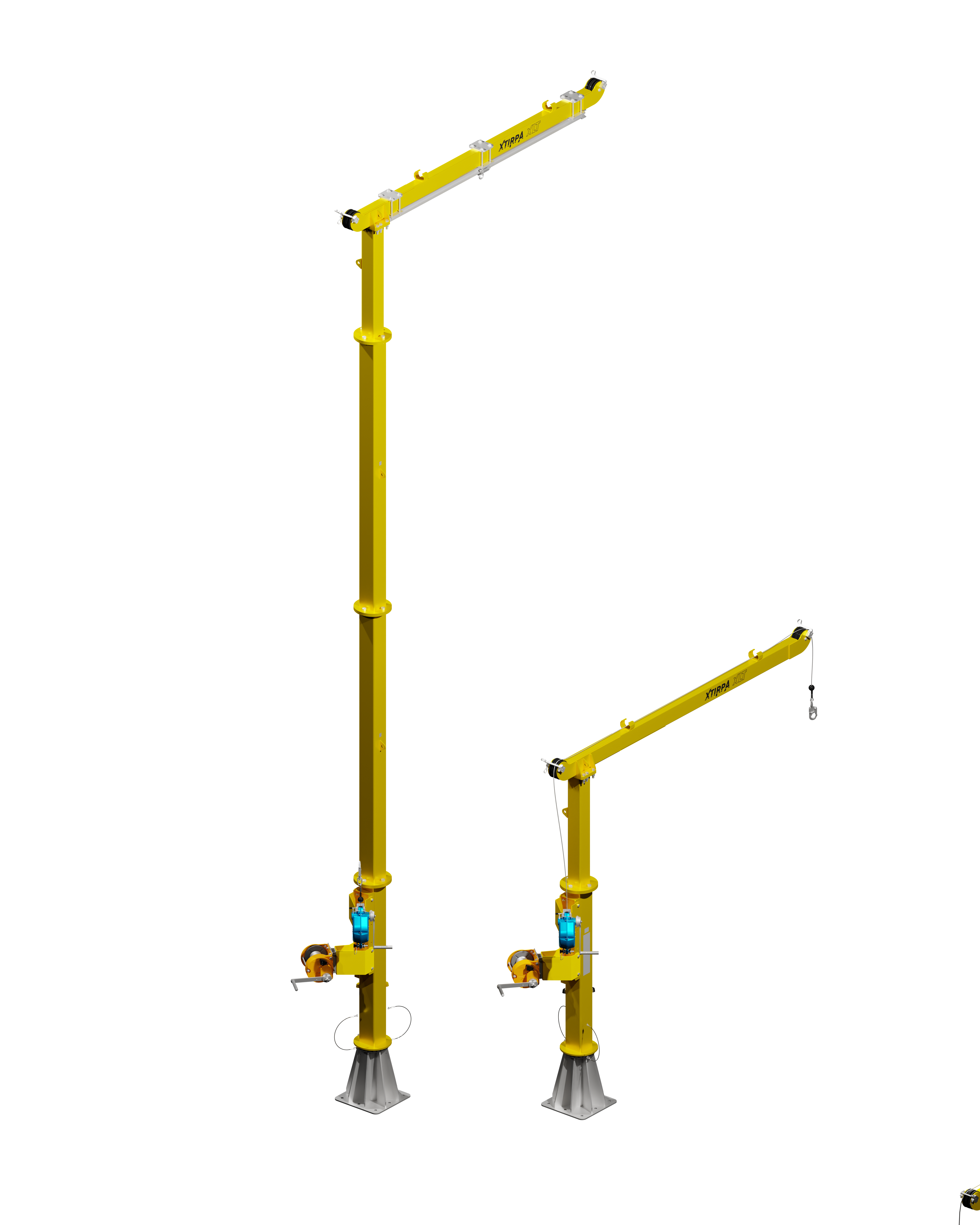 XLT davit are deployed for fall protection