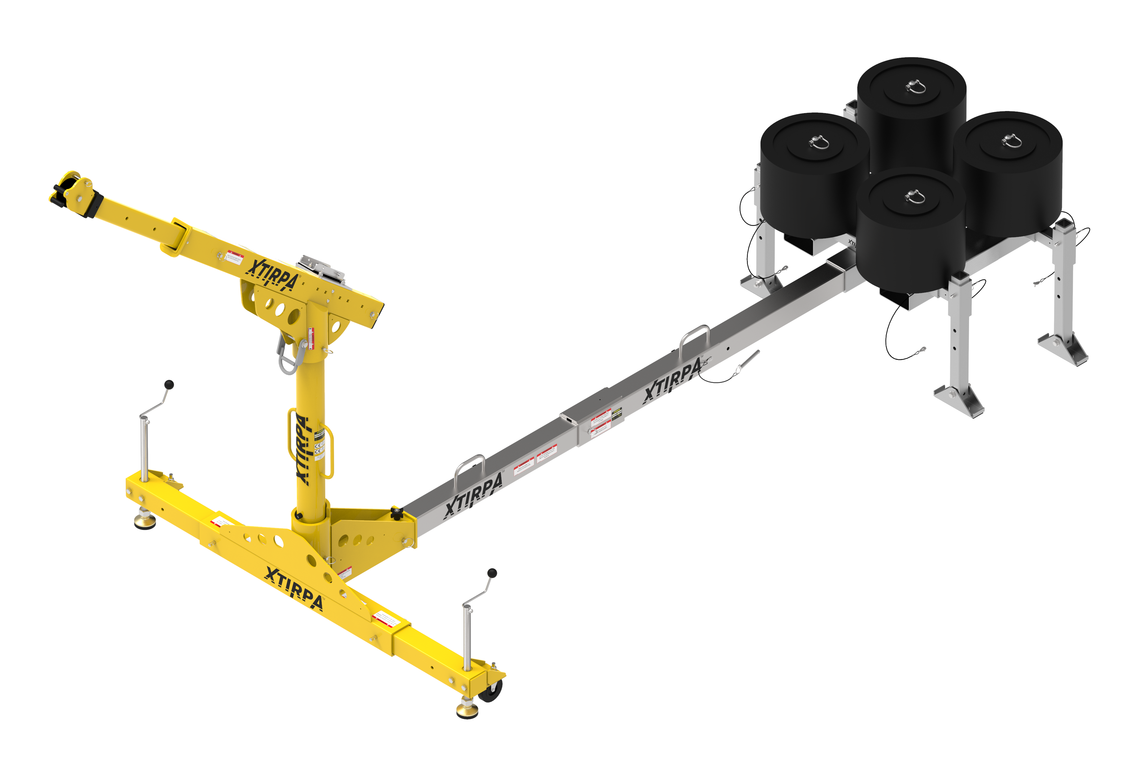 Static counterweight system with extension